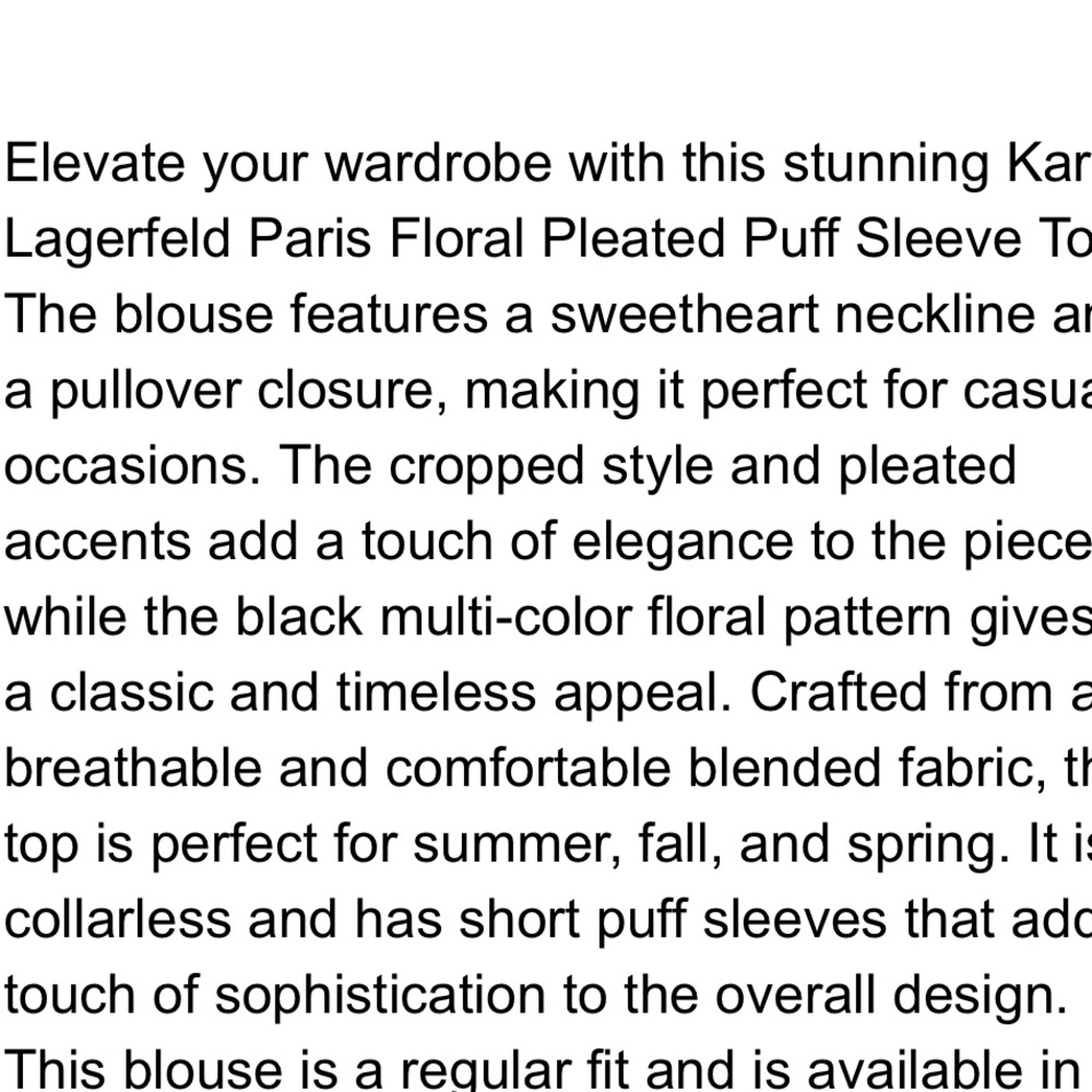 Karl Lagerfeld Paris Floral Print Black Top - Picture 12 of 12